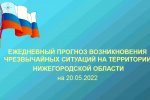ОПЕРАТИВНЫЙ ПРОГНОЗ возможных чрезвычайных ситуаций на территории Нижегородской области на 20 мая 2022 г.
